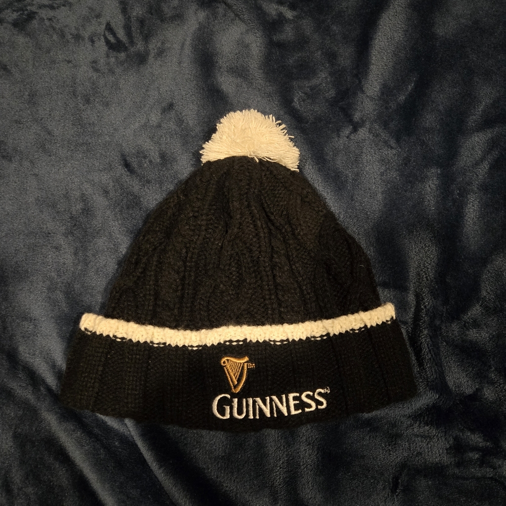 Guinness Black and White Knit Beanie